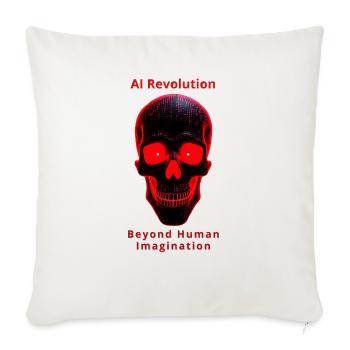 Beyond Human Imagination - Throw Pillow Cover 17.5” x 17.5” - natural white - Front