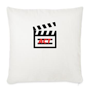 ACT - Throw Pillow Cover 17.5” x 17.5” - natural white - Front