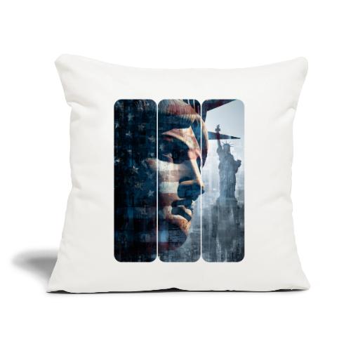 USA: Liberty in Three Visions - Throw Pillow Cover 17.5” x 17.5”