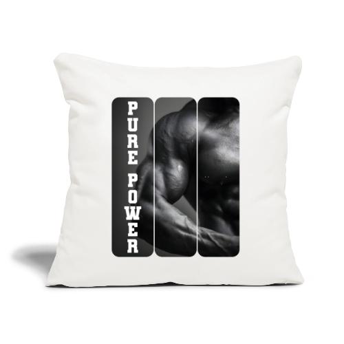 Bodybuilding: Pure Power - Throw Pillow Cover 17.5” x 17.5”
