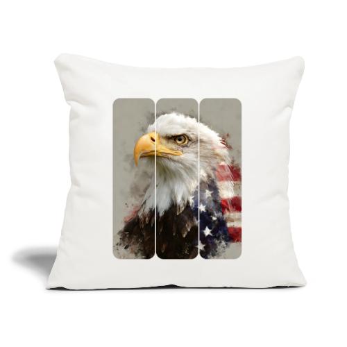 USA: Eagle of the Free - Throw Pillow Cover 17.5” x 17.5”