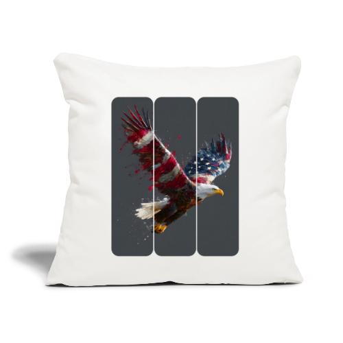 USA: Freedom in Flight - Throw Pillow Cover 17.5” x 17.5”