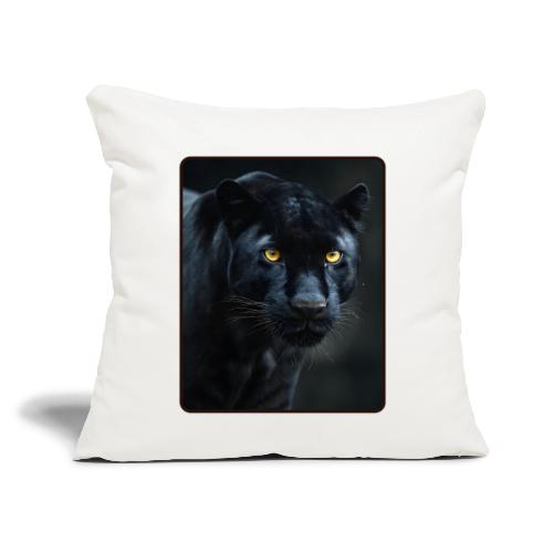 Black Panther Glowing Eyes Design - Throw Pillow Cover 17.5” x 17.5”