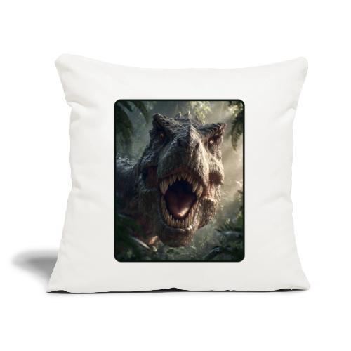 T Rex Jungle Roar Design - Throw Pillow Cover 17.5” x 17.5”