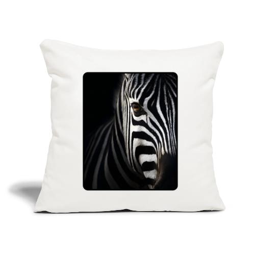 Zebra High Contrast Portrait Design - Throw Pillow Cover 17.5” x 17.5”