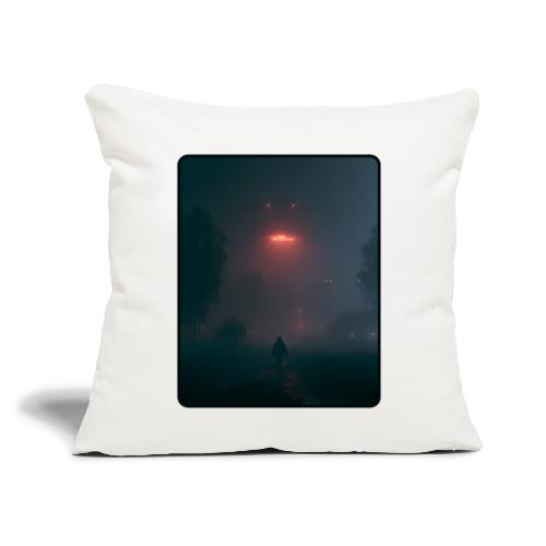 Mysterious UFO Encounter Design - Throw Pillow Cover 17.5” x 17.5”
