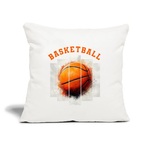 Basketball Element - Throw Pillow Cover 17.5” x 17.5”