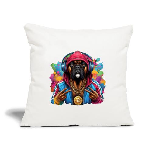 Boxer Dog Splash Art - Throw Pillow Cover 17.5” x 17.5”