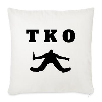 TKO Drunk Man Passed Out Blackout Drunken Coma - Throw Pillow Cover 17.5” x 17.5” - natural white - Front
