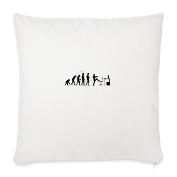 Evolution PC Shot - Throw Pillow Cover 17.5” x 17.5” - natural white - Front