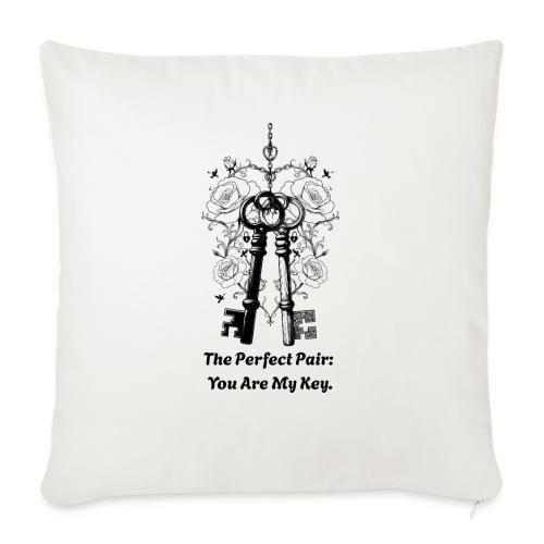 Valentine love keys - Throw Pillow Cover 17.5” x 17.5”