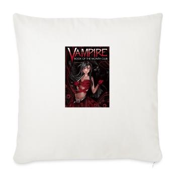 The Best Vampire Book Club Ever - Throw Pillow Cover 17.5” x 17.5” - natural white - Front