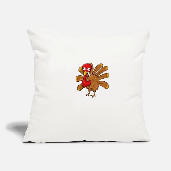 Funny Turkey Thanksgiving gobbl leg day meat feast' Throw Pillow Cover 18”  x 18”