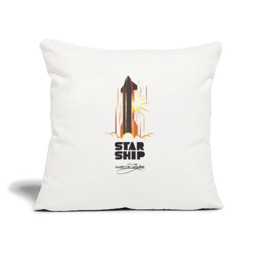 Star Ship Mars - Light - With Logo - Throw Pillow Cover 17.5” x 17.5”