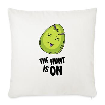 The Hunt Is On - Throw Pillow Cover 17.5” x 17.5” - natural white - Front