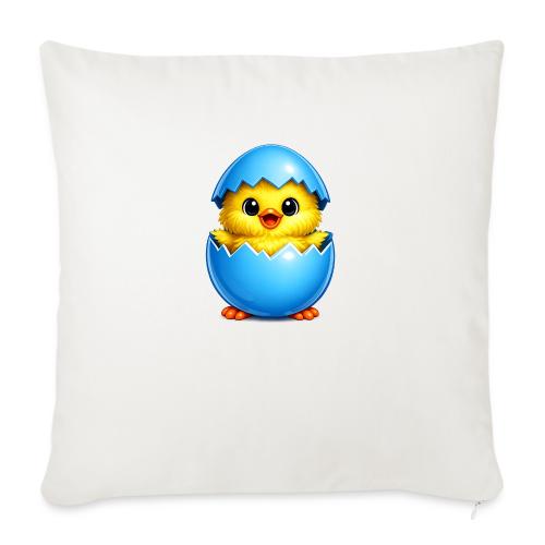 Easter Chick Blue - Throw Pillow Cover 17.5” x 17.5”
