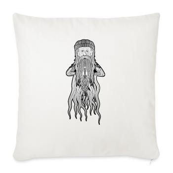 Old Man - Throw Pillow Cover 17.5” x 17.5” - natural white - Front
