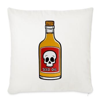 Seed Oil Seed Oil Metal Anti Seed Oil - Throw Pillow Cover 17.5” x 17.5” - natural white - Front