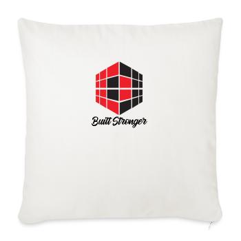 Building Block - Throw Pillow Cover 17.5” x 17.5” - natural white - Front