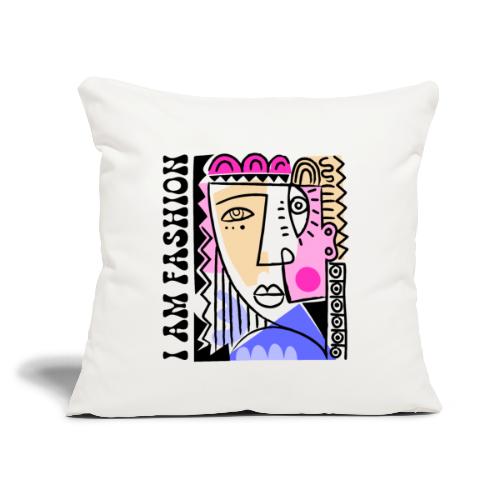 fashion vogue style fashionable - Throw Pillow Cover 17.5” x 17.5”