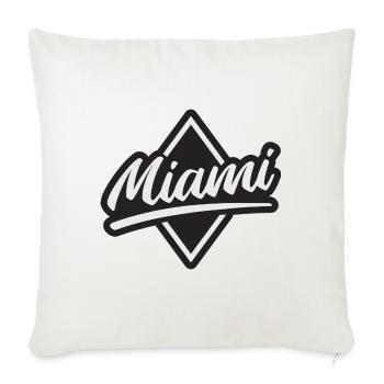 miami - Throw Pillow Cover 17.5” x 17.5” - natural white - Front