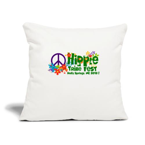Hippie Tribe Fest! - Throw Pillow Cover 17.5” x 17.5”