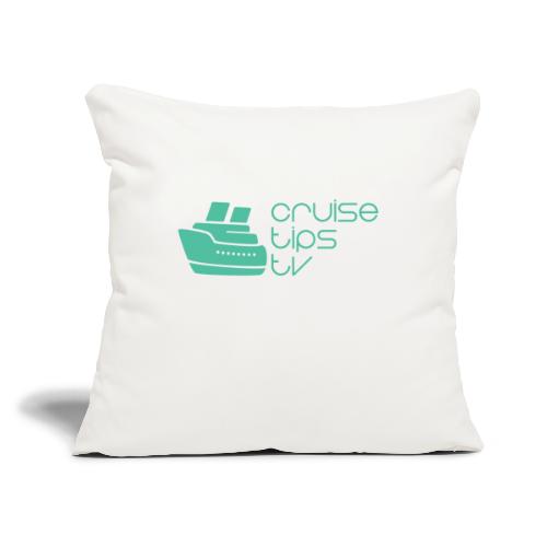 CruiseTipsTV Logo Mike's Way - Throw Pillow Cover 17.5” x 17.5”