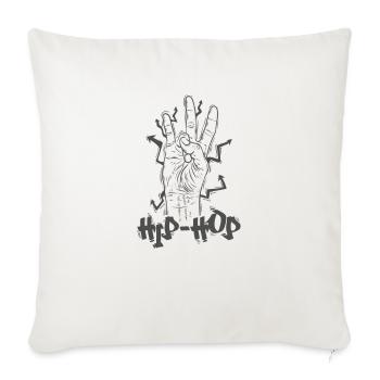 Hip Hop Music Rap Graffiti Freestyle - Throw Pillow Cover 17.5” x 17.5” - natural white - Front