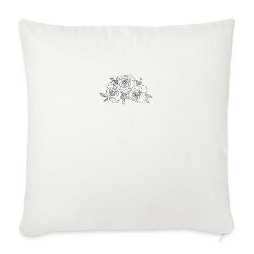 final 3 roses - Throw Pillow Cover 17.5” x 17.5”