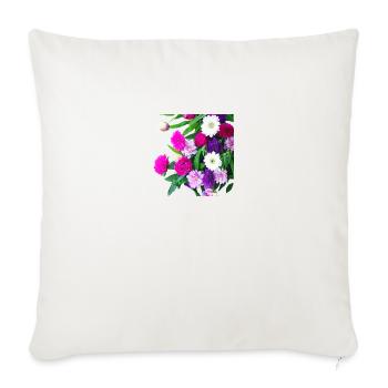 Flower|New Best Design|Best Design|Unique Designs| - Throw Pillow Cover 17.5” x 17.5” - natural white - Front