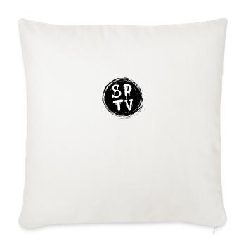 Creative Color Brushstroke Lettering Logo 6 2 - Throw Pillow Cover 17.5” x 17.5” - natural white - Front