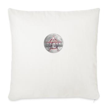 Light Witch A - Throw Pillow Cover 17.5” x 17.5” - natural white - Front