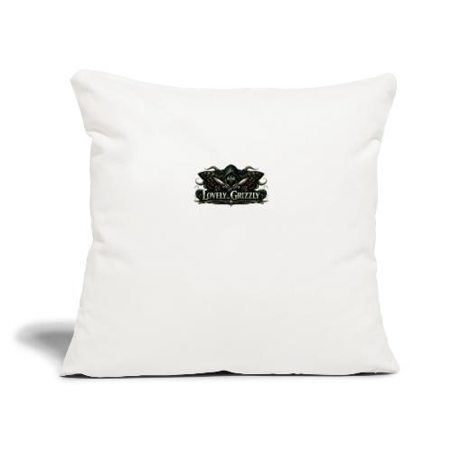 Lovely Grizzly logo - Throw Pillow Cover 17.5” x 17.5”