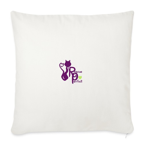 Rescue Purrfect Classic Logo - Throw Pillow Cover 17.5” x 17.5”