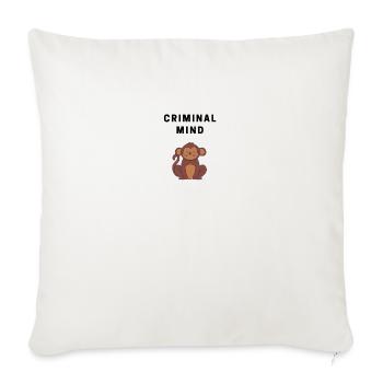 Criminal mind - Throw Pillow Cover 17.5” x 17.5” - natural white - Front