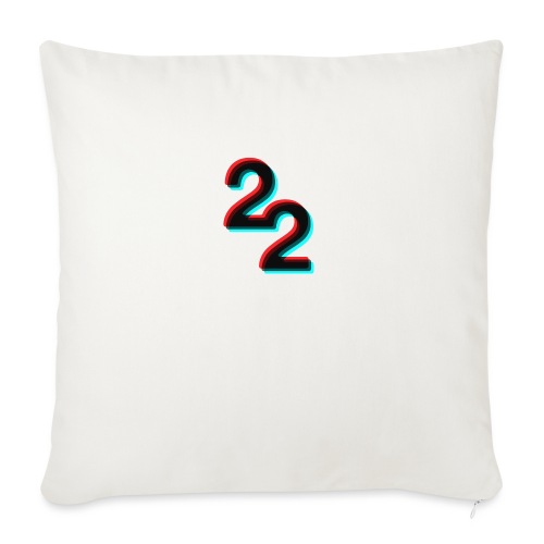 3D 22 logo - Throw Pillow Cover 17.5” x 17.5”