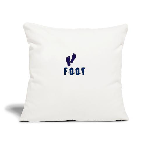 Foot 👣🦶👣👣👣 design - Throw Pillow Cover 17.5” x 17.5”