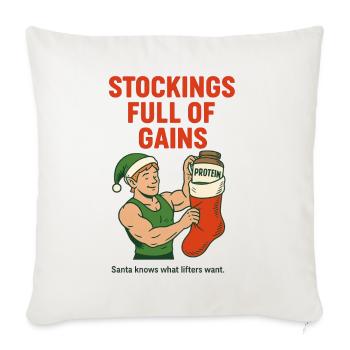 Protein Gift - Throw Pillow Cover 17.5” x 17.5” - natural white - Front
