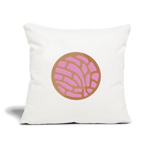 Pink Concha Mexican Pan Dulce - Throw Pillow Cover 17.5” x 17.5”