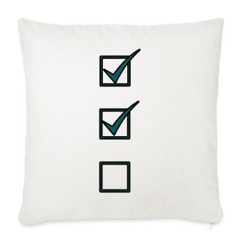 Correct - Throw Pillow Cover 17.5” x 17.5” - natural white - Front