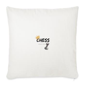 Royal Chess King: One Move at a Time - Throw Pillow Cover 17.5” x 17.5” - natural white - Front