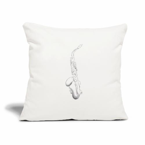 Alto Saxophone · white rotate - Throw Pillow Cover 17.5” x 17.5”