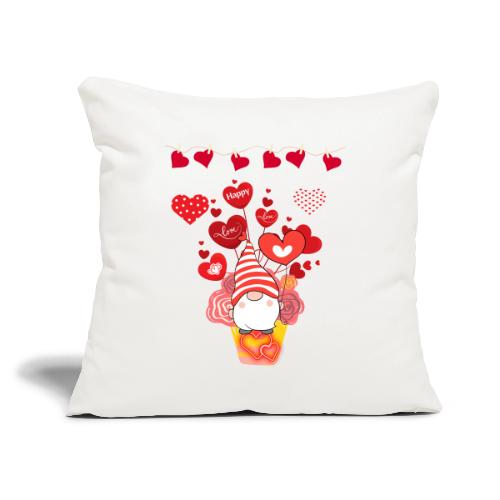 Design wrapped in love hearts, vibrating in love. - Throw Pillow Cover 17.5” x 17.5”