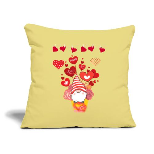 Design wrapped in love hearts, vibrating in love. - Throw Pillow Cover 17.5” x 17.5”