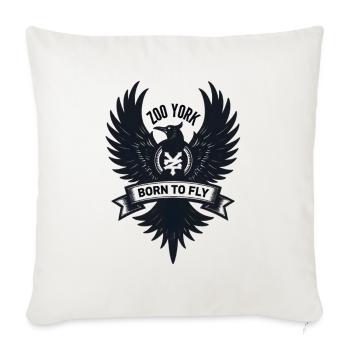 Zoo York Born To Fly - Throw Pillow Cover 17.5” x 17.5” - natural white - Front