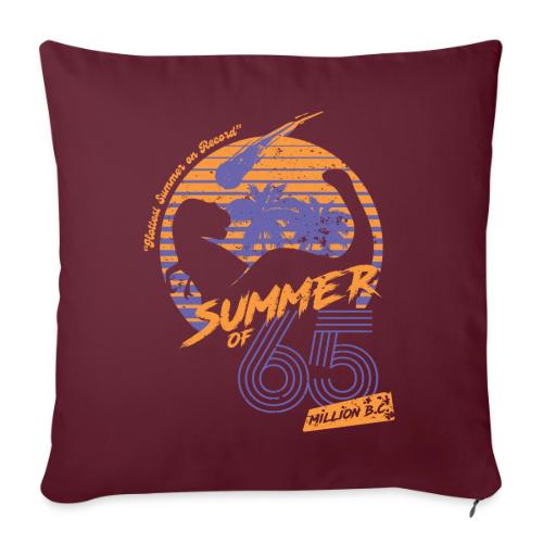 Summer of 65 million B.C. - Orange - Throw Pillow Cover 17.5” x 17.5”