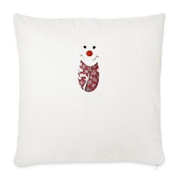 Snowman, Snowman Splendor: Discover Irresistible - Throw Pillow Cover 17.5” x 17.5” - natural white - Front