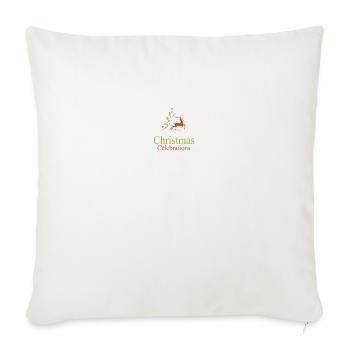 Christmas celebrations - Throw Pillow Cover 17.5” x 17.5” - natural white - Front