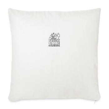 Patient Care Coordinator - Throw Pillow Cover 17.5” x 17.5” - natural white - Front
