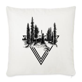 Pine trees - Throw Pillow Cover 17.5” x 17.5” - natural white - Front